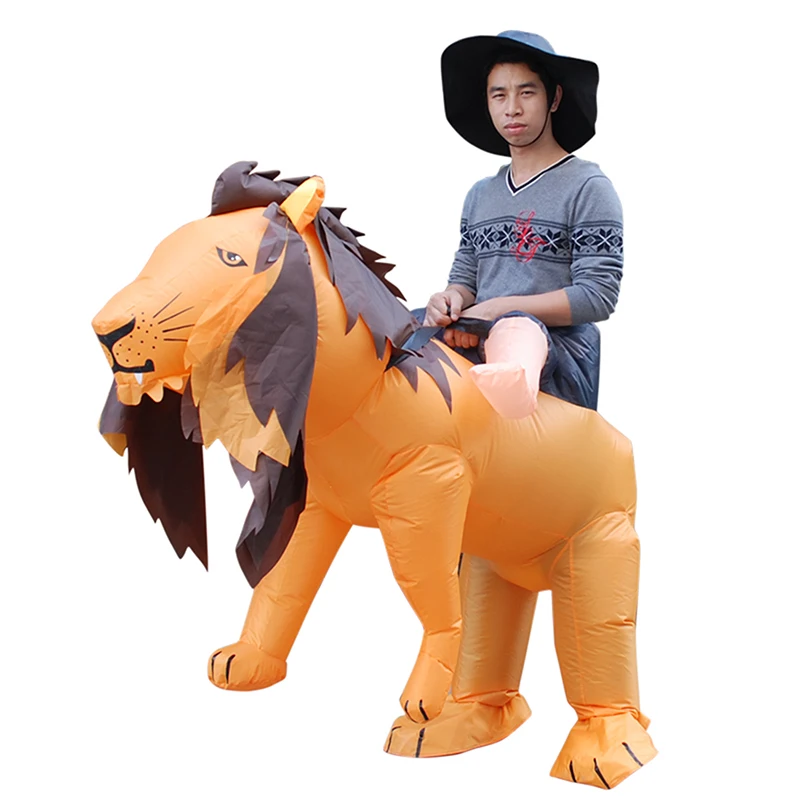 

Inflatable Costumes Lion Rider Funny Clothing for Party Costume Parent Child Interaction Toy Amusement Park Costume