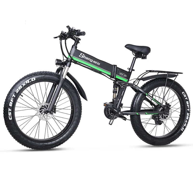 US $1.435.00 Sheng Milo Electric Bicycle Fat Tire 26 Inch Motorcycle E Bike 1000w 48v Electric New Pattern folding  Mountain  Ebike