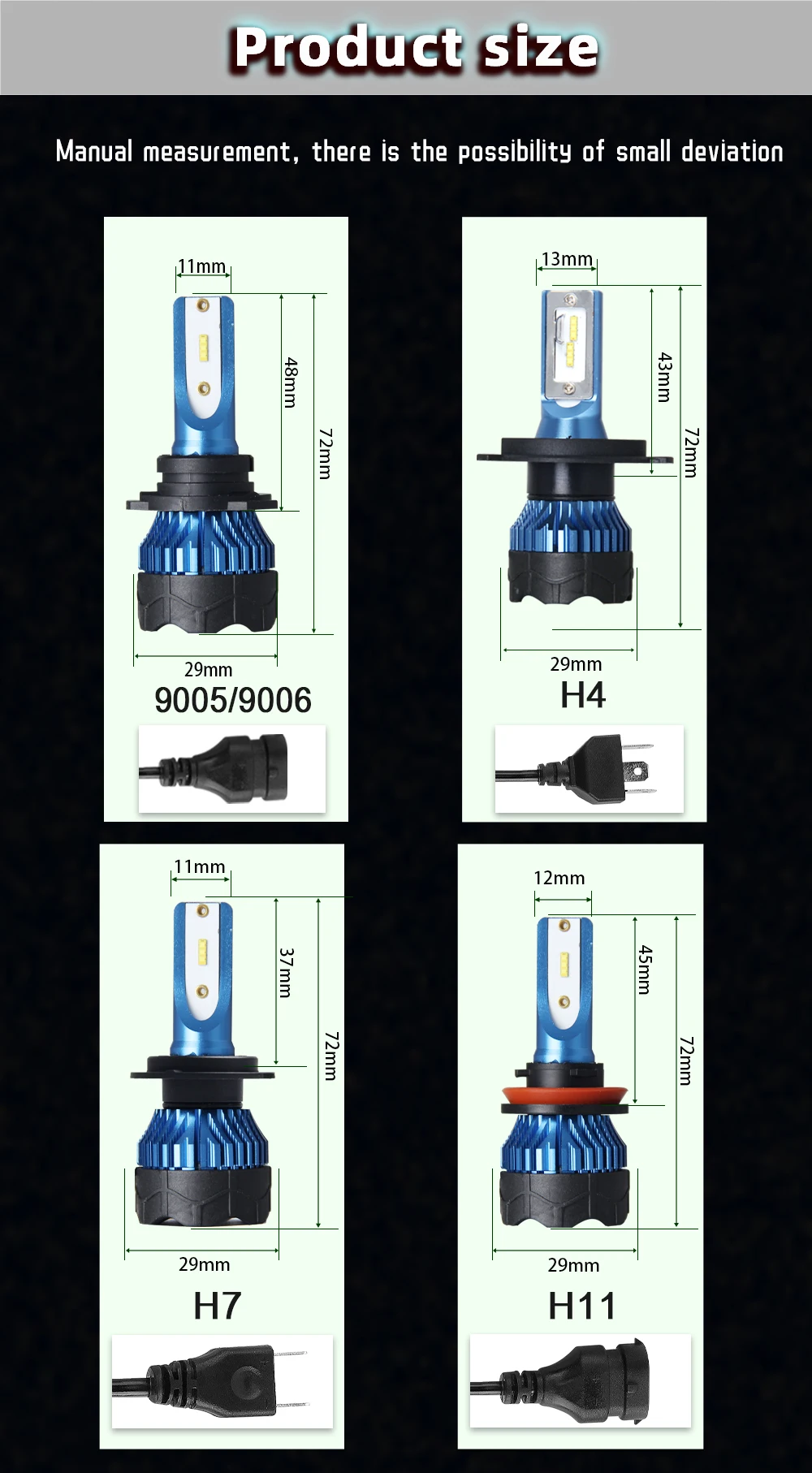 BraveWay светодиодный автомобильный головной светильник лампы H4 H7 H1 Turbo Led 9006 HB4 светодиодные лампы все для автомобиля противотуманный светильник H11 HB3 лампа для авто светильник