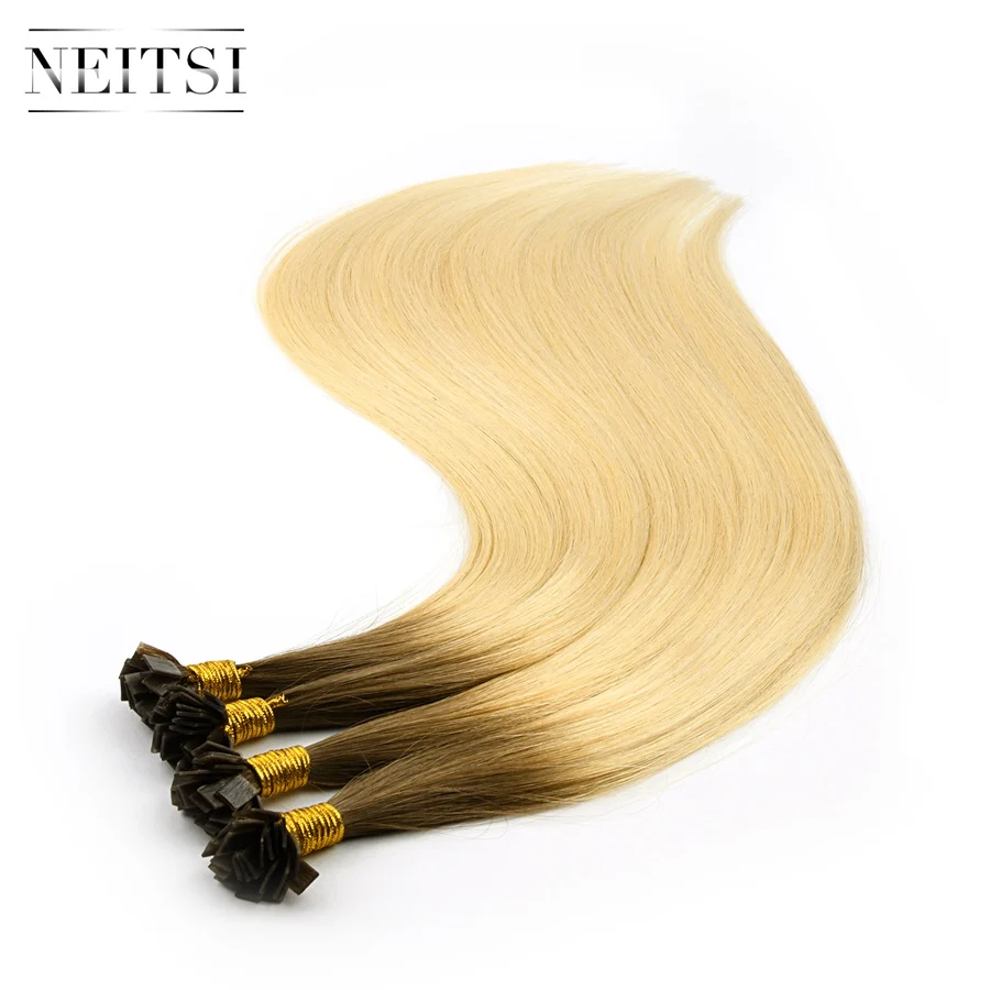 Neitsi двойной нарисованный Remy плоский наконечник человеческие волосы для