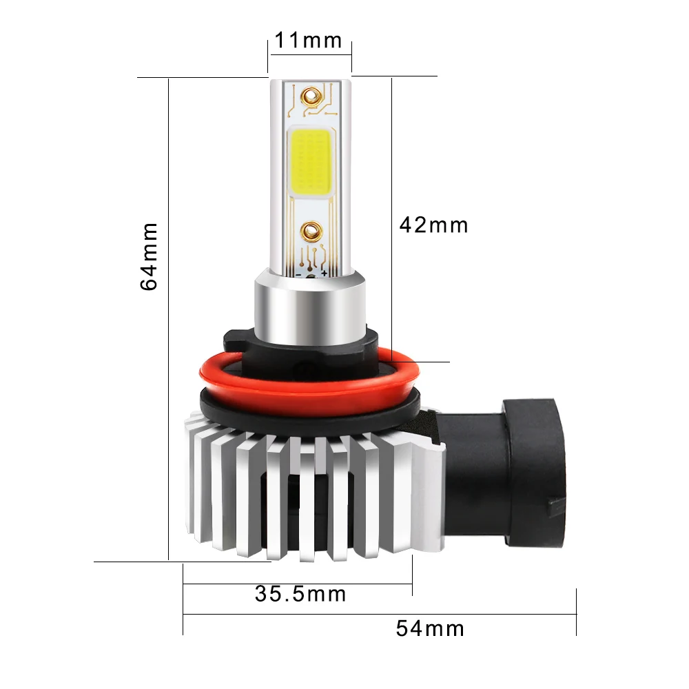 CNSUNNYLIGHT 2pcs H7 H11 H8 9006 LED H1 880 H3 9005 HB3 9006 HB4 Led Headlight Bulbs 72W 8000LM Car Styling 3000K 6000K Lights (6)