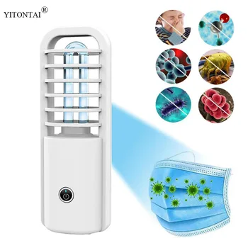 

LED UVC Lamp Sterilizer Mini Portable UV Desinfection Quartz Lamp Germicidal Light USB Rechargeable Uv Sterilizer Disinfectant