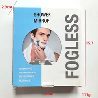 Portable Unbreakable Anti-fog Shower Mirror for Shaving Razor Hook Holder Suction Cup to Washroom Wall Fog Free Travel Mirror 2