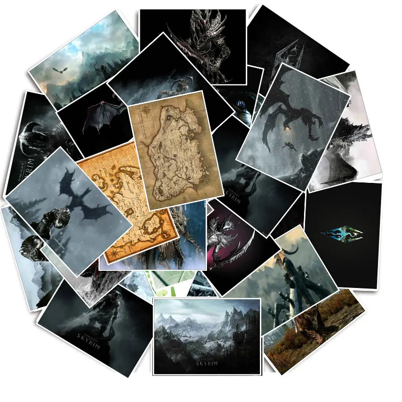 25 шт./упак. The Elder Scrolls V Skyrim наклейки Наклейка для сноуборда багажа автостайлинг ноутбук Водонепроницаемый