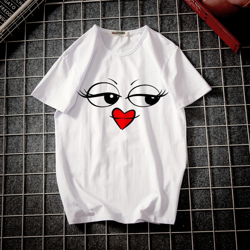 Милые белые футболки для отдыха девочек Kawaii футболка женщин Корея Harajuku милые с