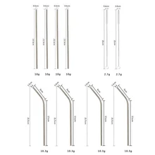 Для коктейлей патио из нержавеющей стали питьевой соломы многоразовый нетоксичный комплект