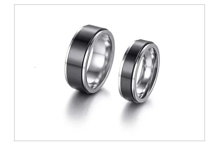 Vnox, стильные двухслойные свадебные кольца для мужчин и женщин из ...