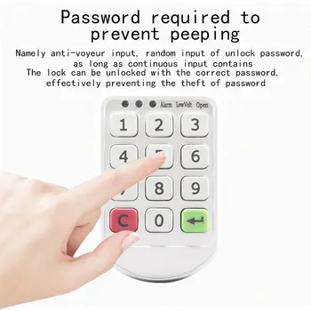 

1 Set New ABS Plastic Smart Lock Portable Digital Lock Electronic Lock Intelligent Password Keypad Number Cabinet Door Code Lock