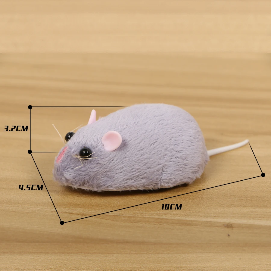 Wireless Remote Control Mouse Fluffy Electronic Mouse Toys , Emulation Toys Rat for Cat Dog mini Rat Tricky Toy Remote Control Pet Toys Remote Control Toy