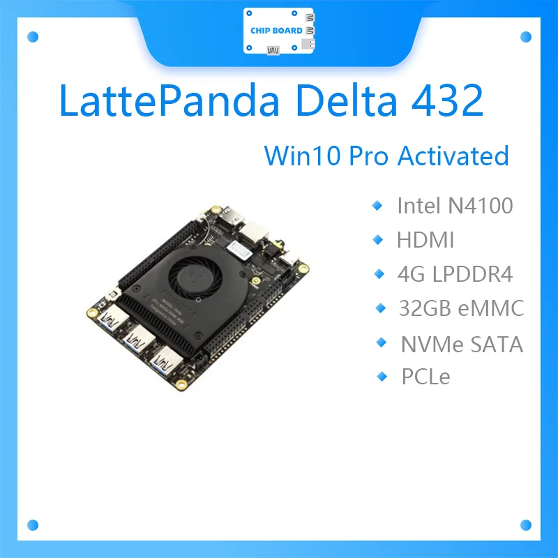 

LattePanda Delta 432 Win10 Pro Activated Tiny Ultimate Windows / Linux Device 4GB/32GB