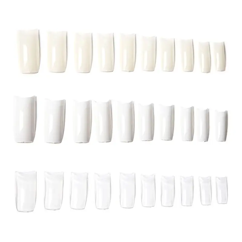 

500Pcs/Pack False Nail Tips Beginner Practice Color Card Display Fake Fingernail X7YB