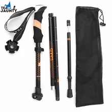 Палка для пешего туризма анти шок ультра легкие треккинговые палки трость для ходьбы Baston Retractil телескопическая уличная EVA зажимы удочки Регулируемая Лыжная