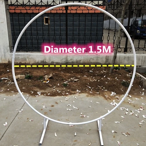 Diameter 1.5M Свадебная АРКА мульти-образная железная полка фон настенный держатель для воздушного шарика цветок стенд Сделай Сам Свадьба День рождения Рождество вечерние принадлежности - Цвет: Diameter 1.5M