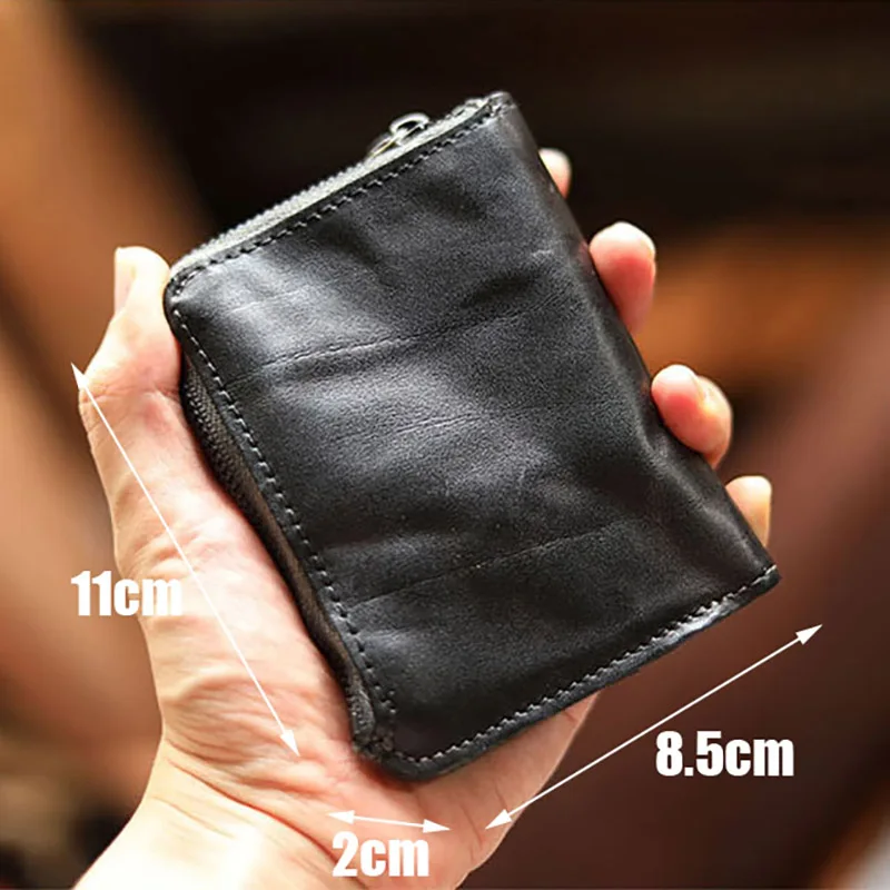 AETOO винтажный Старый нулевой кошелек, большая емкость настоящая сумка, кожаный кошелек - Цвет: 4