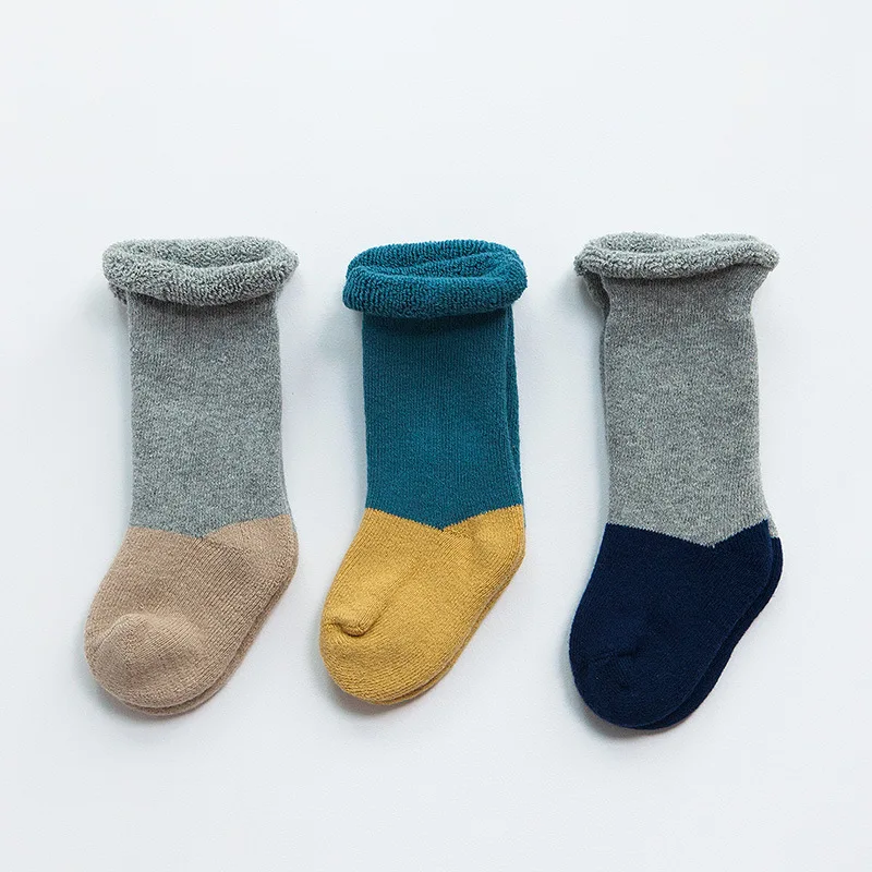 ; плотные детские носки; зимние мягкие теплые носки для детей; От 0 до 7 лет для мальчиков; теплые носки-тапочки для маленьких девочек - Цвет: 5