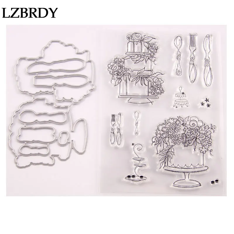 

1 Pack Tableware Knife and Fork Clear New Rubber Stamps and Dies for Scrapbooking Card Making Houseware Stamps and Dies