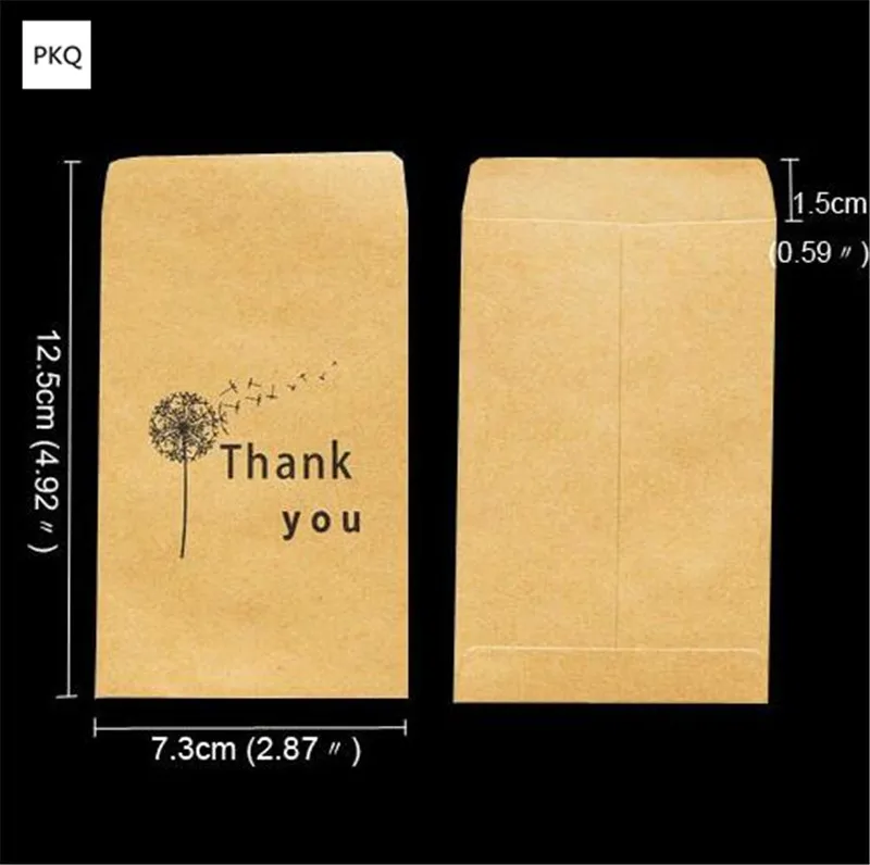 Мини крафт-бумажный конверт для подарков спасибо маленький Подарочный мешок Одуванчик Свадебная вечеринка любимые пакеты Роза цветок бумажные пакеты для упаковки - Цвет: Dandelion