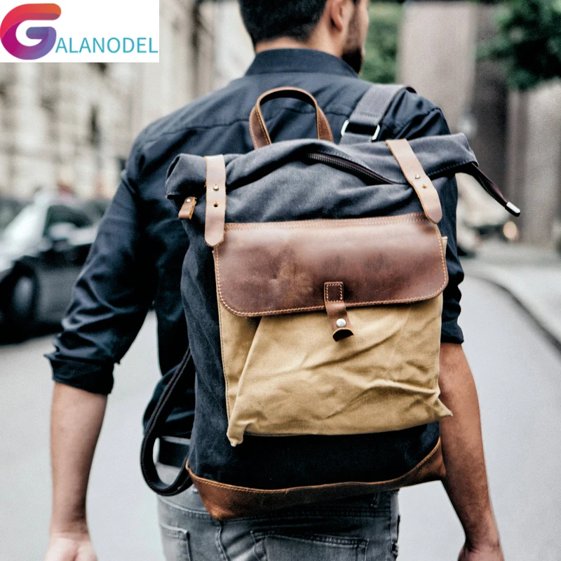 

Luxury Luxury Vintage Waterproof Laptop Backpacks for Men Retro School Bags Teenagers Large Capacity Daypacks Russian