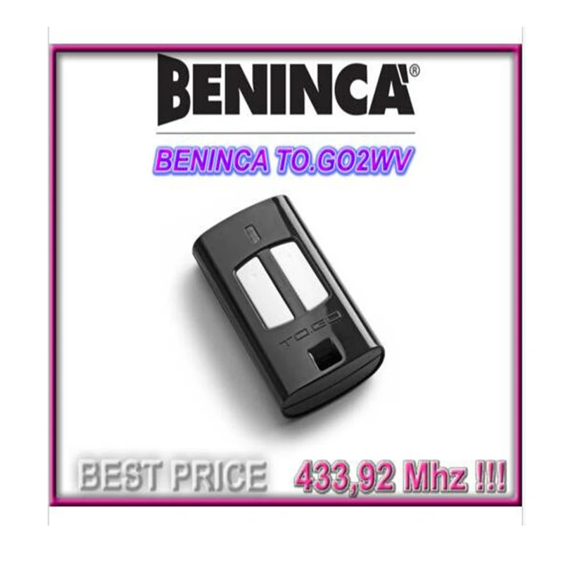 Пульт дистанционного управления для BENINCA TO.GO2WV remote 433 92Mhz rolling code very 2019 | Электроника