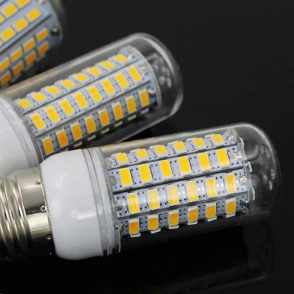 Светодиодные лампы кукурузные 20 Вт E14 E27 ES BC B22 G9 GU10 15 SMD 5730 Яркий 7 9 12 Холодный