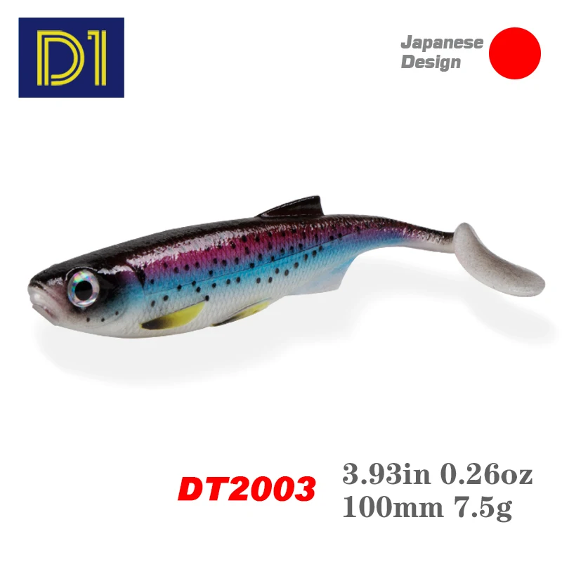 Wobblers para Carpa T-tail Isco Macio Iscas Shads Zander 75mm 100mm Chumbo Pesca Quente Silicone Artificial Duplo Cor d1