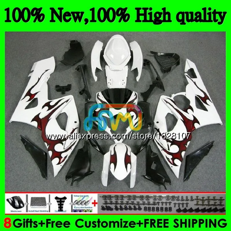 Корпус для SUZUKI GSXR-1000 GSX R1000 красный черный GSXR 1000 CC 05 06 42BS. 17 GSX-R1000 1000CC 05 06 K5 GSXR1000 2005 2006 обтекатель