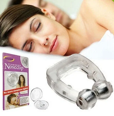 

Silicone Magnetic Anti Snore Stop Snoring Nose Clip Sleep Tray Sleeping Aid Apnea Guard Night Device with Case