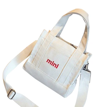 

Canvas Bag with Letters Simple and Versatile Girl Single Shoulder Diagonal Bag Travel Bag