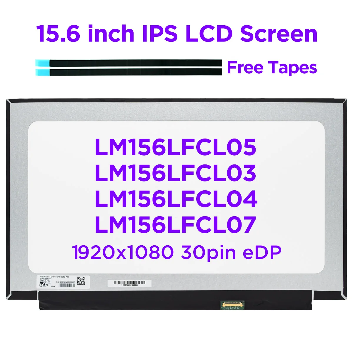 Новый ЖК-экран для ноутбука 15.6 IPS LM156LFCL05 LM156LFCL01 LM156LFCL03 LM156LFCL04 LM156LFCL07 светодиодный
