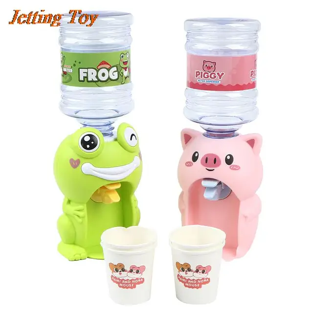 Kids Mini Cartoon Drink Water Dispenser Toy Kitchen Play House Toys for Children Game Toys 3