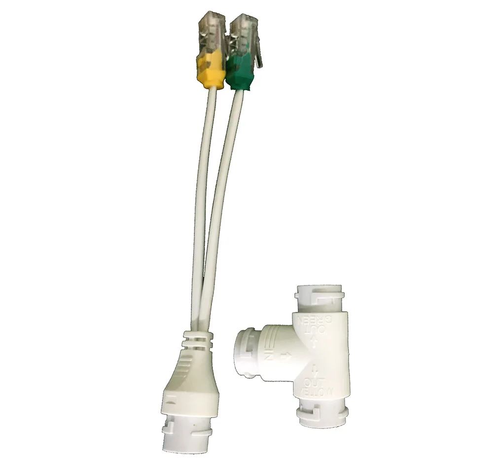 POE Camera simplified wiring connector, splitter, 2-in-1 network cabling connector, three-way RJ45 head security camera install