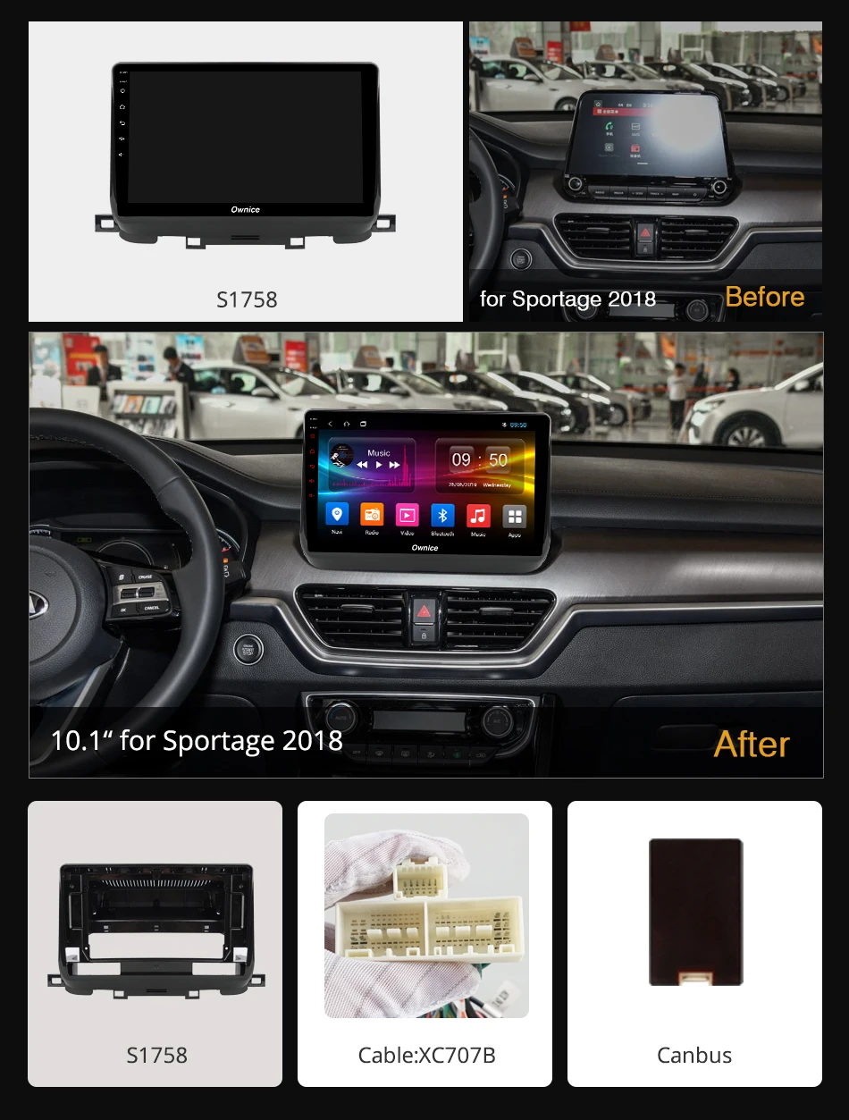 Ownice Android 9 0 автомобильное радио DVD GPS Navi головное устройство для Kia Sportage 2018 k3 k5 k6 WIFI 4G