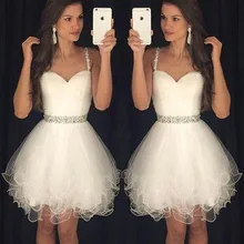 A-Line/принцесса без рукавов возлюбленной бисером Тюль Короткие/Мини-платья