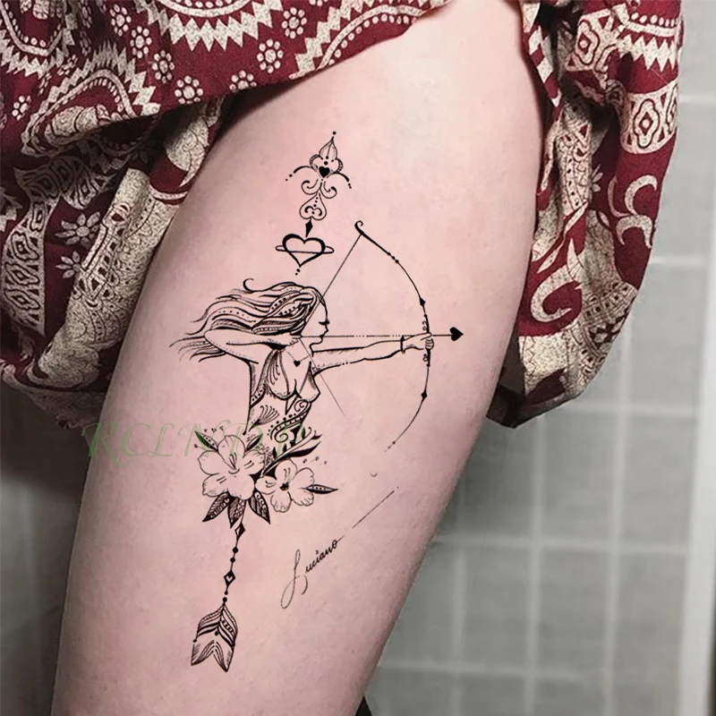 Waterproof Temporary Tattoo flower sexy girl heart arrow feather Sticker flash tatto fake tatoo large tattoos for women men lady