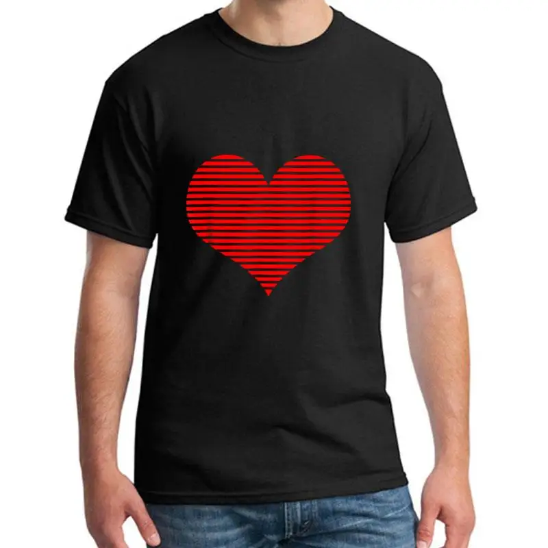 

printed Big Red Heart Valentines Day tshirt XXXL 4Xl 30XL cool post malone Kawaii men and women tshirts