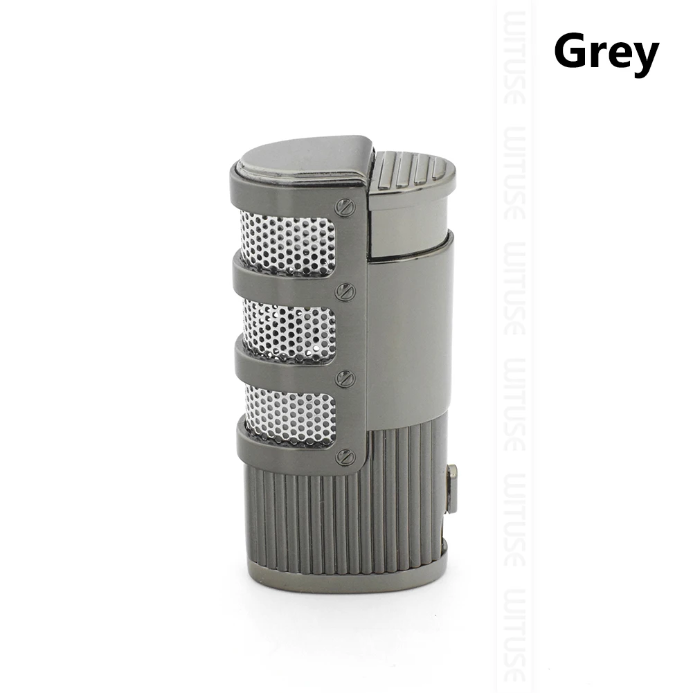 Cigar Lighter Butane 3 Torch Jet Flame Lighter With Cigars Punch Accessories Windproof Cigarette Lighter Gift For Men No Gas