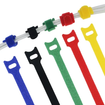 

25PCS/Lots 12*150 mm T-Type Velcro Cable Tie Wire Storage Cable Computer Data Cable Power Cable Tie Wire 12x150mm