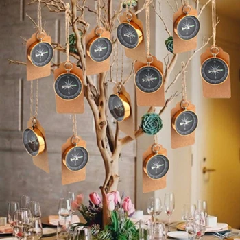 

Party Favors Travel Themed Wedding Hanging Ornaments Supplies Compass+Kraft Paper Gift Birthday Souvenir Supplies 30Pcs/10Pcs