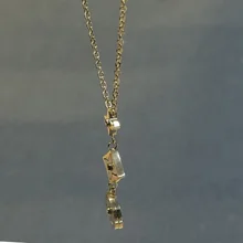 Ожерелье из нержавеющей стали, подвеска на цепочке для женщин, серебряные золотые ювелирные изделия, корейские модные ювелирные изделия