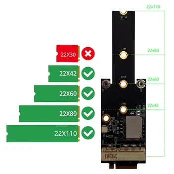

Mini PCI-E to M.2 NGFF Adapter M Key Converter Card Modulewith SIM Card Slot for Computer Wireless Converter WiFi/WWAN/LTE