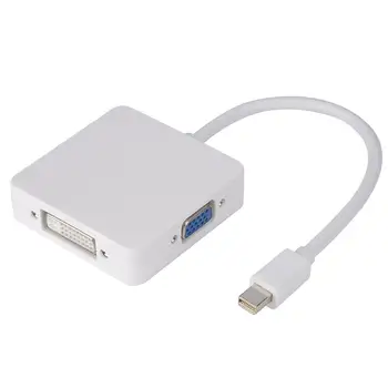 

3 in 1 Mini DP DisplayPort to HDMI / DVI / VGA Display Port Cable Adapter for Apple MacBook Pro