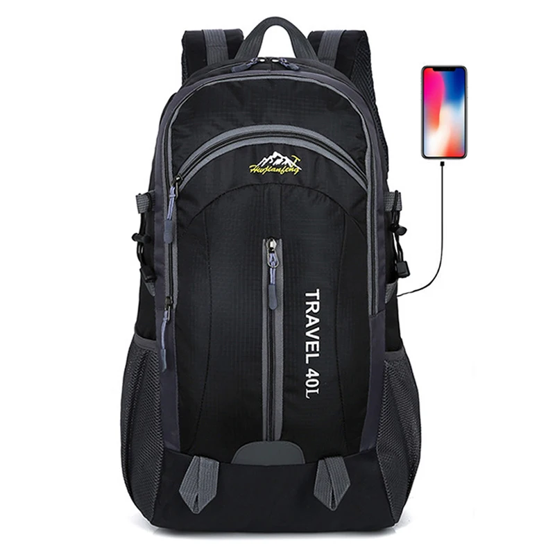 

40L Waterproof travel Hiking Backpacks for Men Male Unisex Sport Bag Pack USB Outdoor Mountaineering Climbing Camping Bag 2019