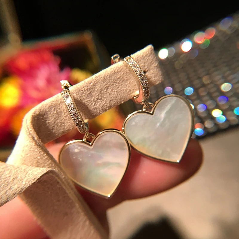 Женские сережки в форме сердца, серьги, Длинная подвеска в виде сердца, простые Роскошные ювелирные изделия, дизайнерский подарок из нержавеющей стали