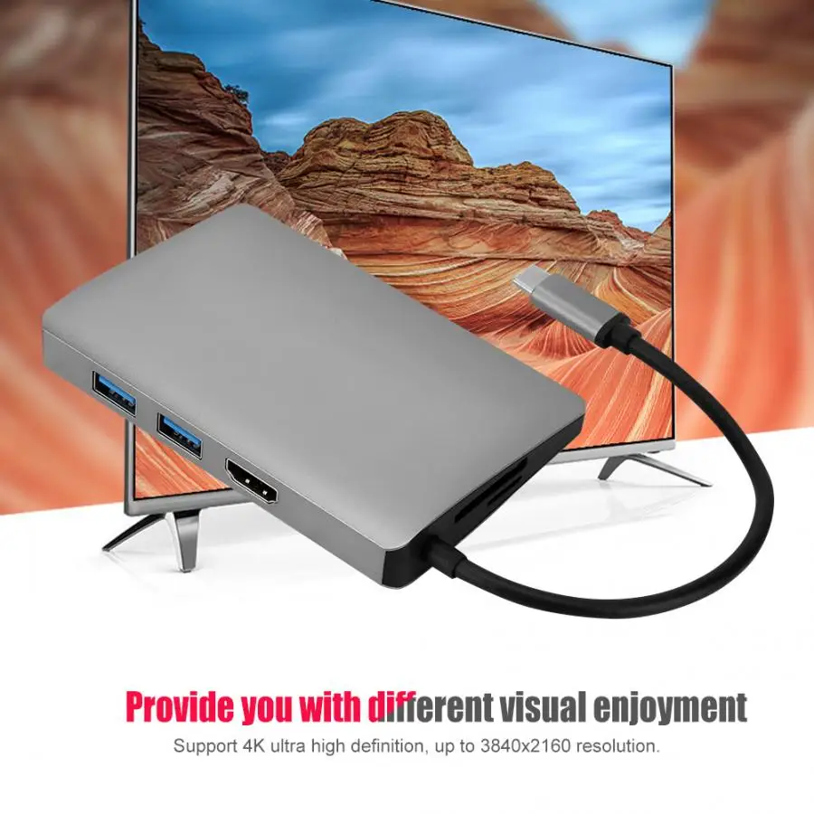 Тип C к HDMI Displayport tf-карта USB3.0 адаптер концентратор Gigabit Ethernet док-станция