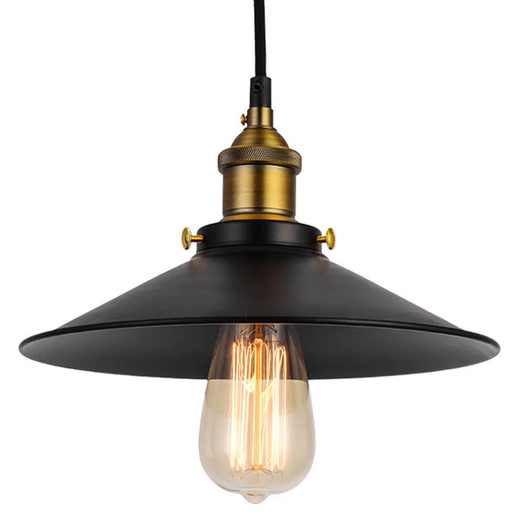 

Iron Art Lampshade Loft Industrial Chandelier American-Style Village Bar Lamps Retro Living Room Black Dress Chandelier