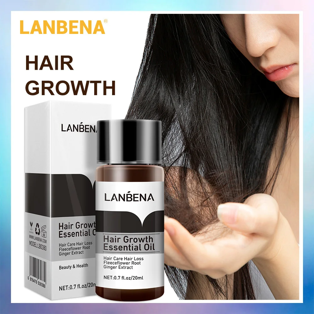 LANBENA-productos de loción de crecimiento de pelo, tratamiento líquido de aceite esencial para evitar la pérdida de pelo, cuidado del cabello