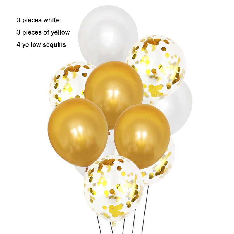 10 шт. 12 дюймов металлические цвета латексные воздушные шары конфетти надувные воздушные шары шар для дня рождения Свадебные Воздушные шары - Цвет: 16