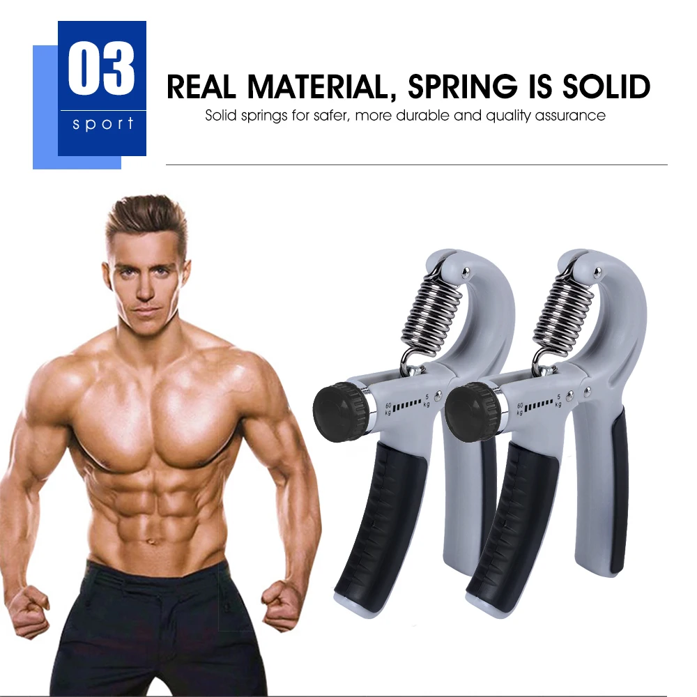 SFIT серый R-shape Регулируемая рукоятка сила внутреннего спортивного упражнения усиленный захват пружинный палец щепотка кистевой эспандер