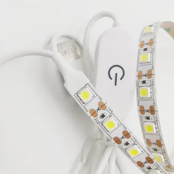 

Super Bright SMD5050 Dimmable 5V led Light Led tape Dimmable Touch Sensor Cool white/ warm white DC USB Strip Flexible light