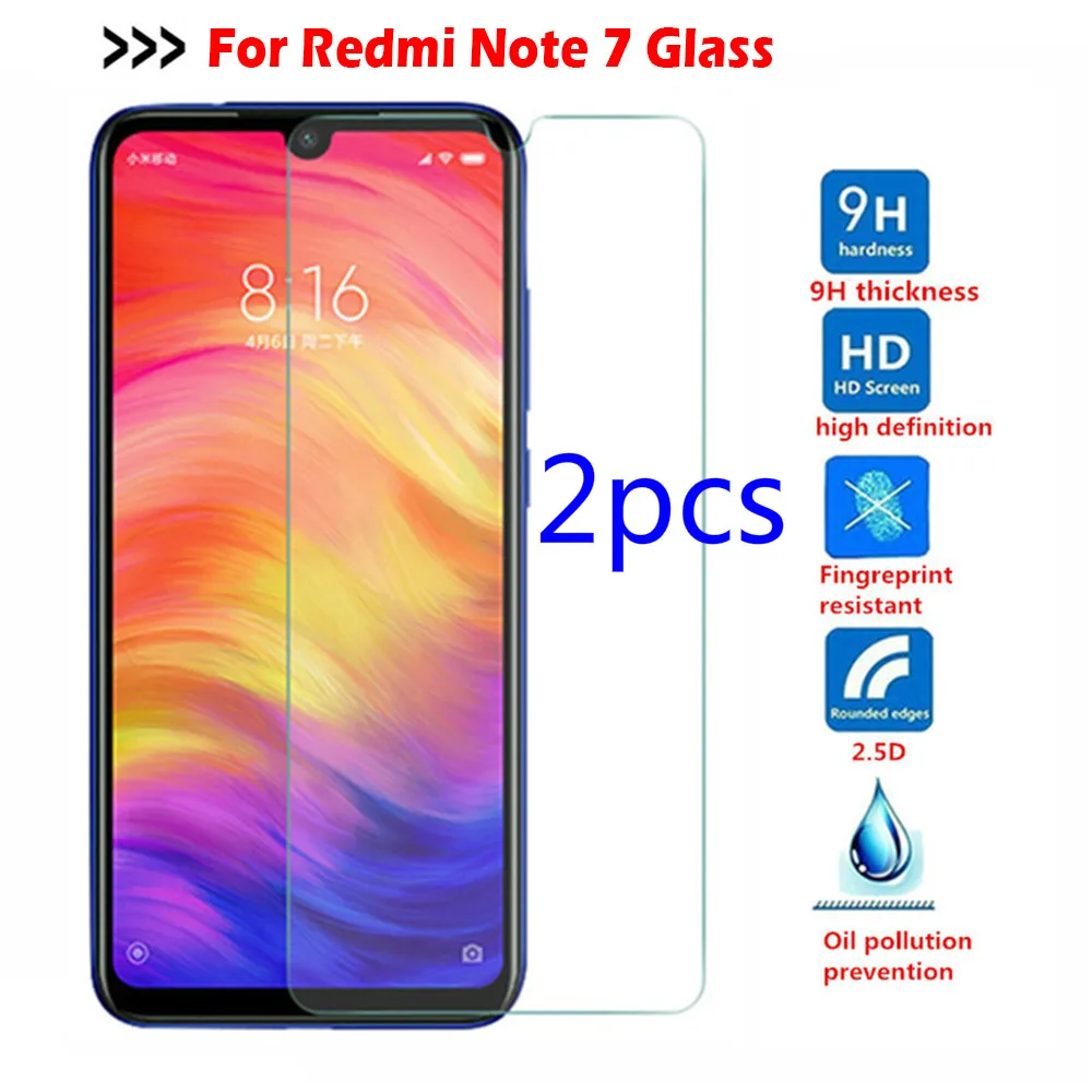 

2pcs Glass For Xiaomi Redmi note7 7Pro k20 Pro 6 5APro 5Plus 6 6A Redmi 7 Y3 Tempered Glass Screen Protector Transparent Film
